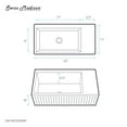 thumbnail image 6 of Delice 24" Rectangle Wall-Mount Bathroom Sink in Matte White, 6 of 11