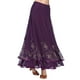 thumbnail image 5 of Falda de baile de salón flamenco para mujer, falda de malla con lentejuelas, vestido de vals y tango Púrpura, 5 of 9
