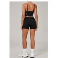 thumbnail image 4 of SKQIT 2 Piece Workout Sets for Women Spaghetti Straps Color Block Tank Top High Waist Booty Lifting Shorts Yoga Outfits, 4 of 7