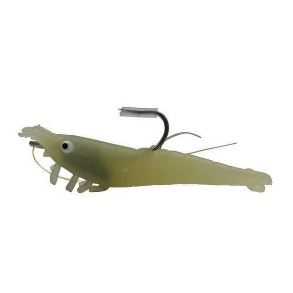 Tsunami 3" Holographic Shrimp Soft Bait for Saltwater Fishing, Glow, 3-Pack