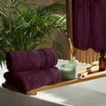 thumbnail image 4 of MALLONI HOME 4 Pack Bath Towel Set 27x54, 100% Ring Spun Cotton, Ultra Soft Highly Absorbent Machine Washable Hotel Spa Quality Bath Towels for Bathroom, 4 Bath Towels Burgundy, 4 of 7
