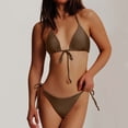 thumbnail image 2 of asddcavvf Bikinis Sets for Women Two Piece Split High Waisted Bikini Set Stylish Solid Color Swimwea, 2 of 3