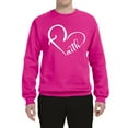 thumbnail image 2 of Wild Bobby Heart Made Of Faith Inspirational/Christian Unisex Crewneck Graphic Sweatshirt, Fuschia, Small, 2 of 5