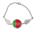 thumbnail image 1 of Portugal Country Flag nombre Pulsera pulsera pulsera alas de ángel pulsera, 1 of 3