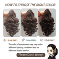 thumbnail image 7 of Synthetic Hair Ponytail Extensions Claw Clip in Hairpieces for Women High Temperture Fiber Short Wave Ponytail Black Brown, 7 of 7