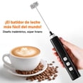 thumbnail image 3 of Espumador de Leche Recargable USB, Batidor El&eacute;ctrico de Mano 3 Velocidades con 3 Batidores Acero Inoxidable, Batidora para Caf&eacute;, Frother y Leche Espuma, Para Hacer Espuma de Capu, 3 of 7