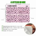 thumbnail image 5 of Pink Leopard Print Debit Card Skin Stickers, Removable Waterproof PVC Decal Cover Set for Transportation Key Debit Bus Cards Pink Grey Black Cheetah ID Cover for Women 4 Pack, 5 of 7
