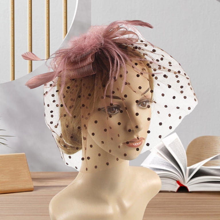 Fascinator Hat Retro F FADVES British Style Pillbox Hat Retro Wool Fascinator  main image 2