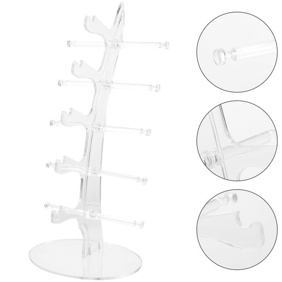 Luxshiny Soporte Para Gafas De Acrílico Transparente Con Estructura Firme Para
