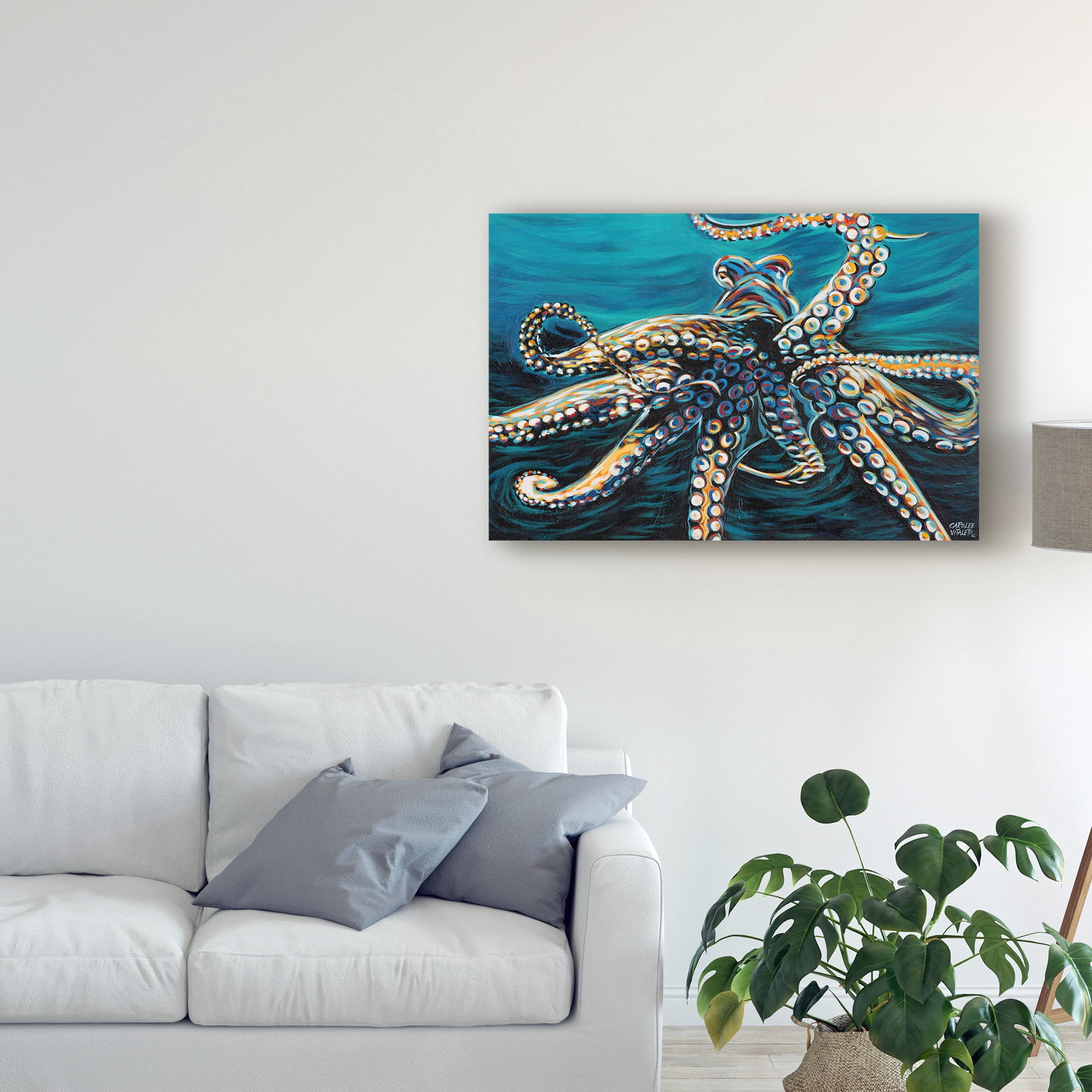 Trademark Fine Art 'Wild Octopus II' Canvas Art by Carolee Vitaletti