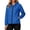 Blue, variant on Women Hooded Zip Up Outer Coat Water Wind Block Packable Lightweight Short Outdoor Wind Jacket Hand Pocket Everyday Outer Wear(Yellow,XXL)