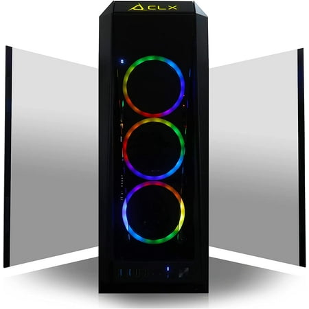CLX - SET Gaming Desktop - Intel Core i9 10850K - 64GB Memory - NVIDIA GeForce RTX 3090 - 6TB HDD + 1TB NVMe SSD - Black