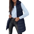 thumbnail image 2 of Pyhlmscde Women's Quilted Padded Warm Button Down Sleeveless Vest, Vest Tops for Women, Fleece Vest, Jackets for Women, 2 of 6
