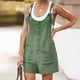 thumbnail image 1 of Mono holgado con tirantes y bolsillo con botones sólidos de estilo étnico a la moda para mujer Pompotops  qyievc361, 1 of 5