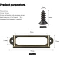 thumbnail image 5 of 50 portaetiquetas de metal con tornillos para muebles, cajones, gabinetes, tarjetas, placas de identificación para escritorio, estantería, estantes - Bronce (S-59x17mm), 5 of 5