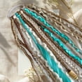 thumbnail image 3 of NWOKYZGH 1Pc Boho Braided Ponytail Extension with Hair Tie, Long Dreadlock Beads Ponytail Hand-braided Braids Hair Extensions Lightweight Natural Synthetic Hairpiece for Festival Cosplay, 3 of 4