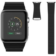 Apple Watch 38mm Genuine Leather Loop with Magnet Lock Strap Replacement Band for Apple Watch Series 1 and 2