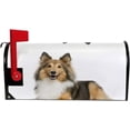 thumbnail image 5 of Coolnut Mailbox Covers Magnetic Oversize Shetland Sheepdog Lying Seasonal Mail Wraps for Home Outdoor Decor, 25.4"x20.78", 5 of 5