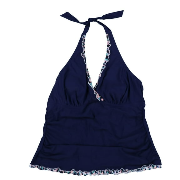 Island Escape Women's Plus Size Tankini Underwire Navy 22W