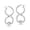 Silver, variant on LeCalla 925 Sterling Silver Hoop Earrings for Women | Twisted Ball Bead Click-Top Drop Earrings