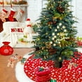 thumbnail image 3 of SANMADROLA Christmas Tree Skirt,36 inch Red Merry Christmas Tree Skirt with Gold Snowflake Faux Fur Christmas Decorations,Xmas Tree Base Mat for Indoor Outdoor Holiday New Year Party Home Decorations, 3 of 7