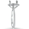 thumbnail image 2 of Pompeii Cushion Halo Diamond Engagement Ring Setting 14K White Gold (H/I,SI2-I1), 2 of 4