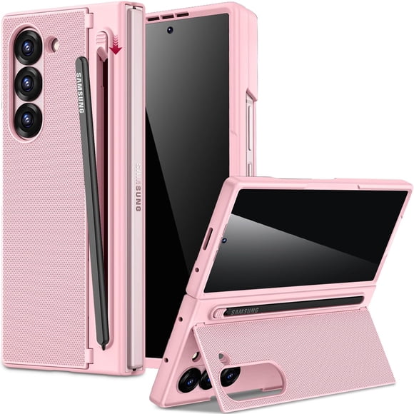 Funda de teléfono Miimall para Samsung Galaxy Z Fold 6 con S Pen, color rosa