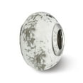 thumbnail image 1 of Fancy Bead White Sterling Silver Ceramic 12.73 mm 9.09 Reflections Withplatinum Foil Bead, 1 of 2