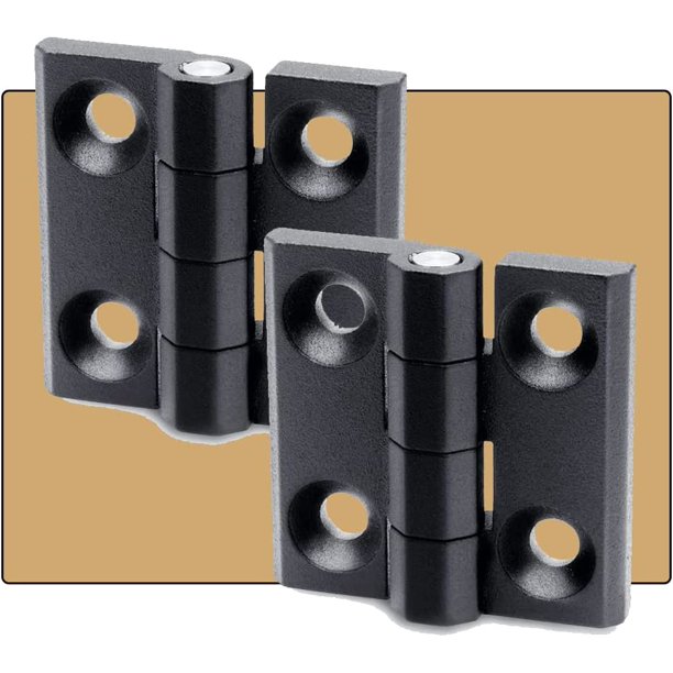 Bisagra para puerta ShuxiuWang 2 piezas de aleación de zinc y tornillo chasis negro