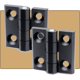 thumbnail image 1 of Bisagra para puerta ShuxiuWang 2 piezas de aleación de zinc y tornillo chasis negro, 1 of 2