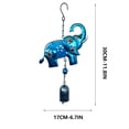 thumbnail image 3 of Ganfancp Pachyderm Wind Chime Metal Hierro Vidrio Pintado Artesanía Colgante Adornos Patio Jardín Balcón Ofertas Del Día Sólo En Línea Pequeño Elefante de Hierro Pintado Wind Chime*1, 3 of 5