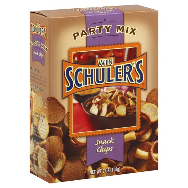 Win Schuler's Party Mix Snack Chips, 7 oz, (Pack of 12)