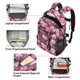 thumbnail image 5 of JIALIOU 14" Laptop Backpack Waterproof Airline Approved Stylish Casual Daypack for Travel Business College Work, Red Glass Rose, 5 of 8