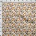 thumbnail image 3 of oneOone Cotton Poplin Twill White Fabric Leaves & Tulip Floral Quilting Supplies Print Sewing Fabric By The Yard 56 Inch Wide, 3 of 4