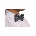 thumbnail image 2 of Gravity Threads Fashion Paisley Jacquard Pattern Bow Tie, Navy, 2 of 2