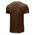 thumbnail image 3 of EQWLJWE Men's Unisex Cotton T-Shirt Men Short-Sleeve Beefy Muscle Basic Solid Pure Color Blouse Tee Shirt Top, 3 of 4