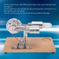 thumbnail image 4 of LED Light Stirling Engine, Wooden Baseboard Educational Toy Hot Air Stirling Engine Motor Model Widely  High Hardness DIY  for Kids for Classroom, 4 of 7