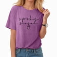thumbnail image 4 of Towmus Women Plus Size Blouse Graphic Halloween Cute Casual Letter T-Shirt Short Sleeve Funny Top Tees, 4 of 6