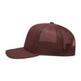 thumbnail image 3 of Decky 6021 6 Panel Mid Profile Structured Cotton Blend Trucker-Maroon, 3 of 3