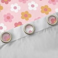 thumbnail image 4 of Manfei Pink Cartoon Floral Black Out Curtains,Rustic Flower Curtains Pack of 2 (42x63 Each),Cute Daisy Bedroom Curtains For Children,Super Cozy Room Decor, 4 of 6