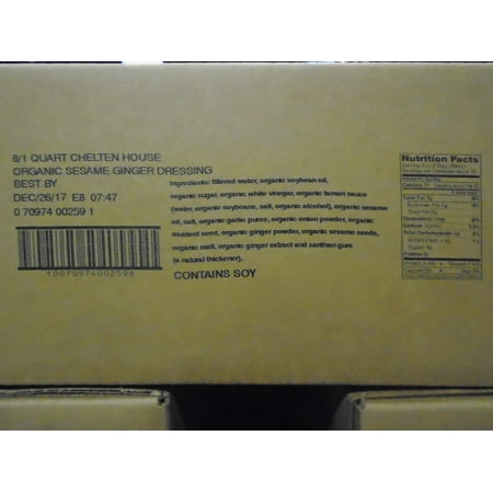 - (Price/Pack)Chelten House FS43PQCH Organic Sesame Ginger Dressing