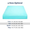 thumbnail image 6 of Unique Bargains 12" Large Pocket Satin Silk Fitted Sheet Full Cyan, 6 of 7