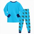 thumbnail image 2 of Toddler Baby Boy Outfit Sets Fall Winter Clothes 12 18 24 Month 3T 4T 5T 6T 7T 2PCS Long Sleeve Dinosaur T Shirts Tops Pants Outfits Clothes Set Kaprioy Pajamas Cotton Pjs Set Kids Dinosaur Sleepwear, 2 of 7