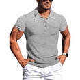 thumbnail image 5 of Camisetas tipo polo ajustadas para hombre con cuello, camiseta elástica para hombre, camisetas lisas, camisetas rojas para gimnasio, sin logotipo, a rayas, musculosas, de verano, talla 5xl, normal y c, 5 of 5