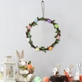 thumbnail image 4 of AURIGATE Easter Rattan Wreath with Foam Eggs, Natural Rattan Spring Easter Wreath with Colorful Egg & Flower Decor, Front Door Porch Wreath for Home Easter Holiday Party Decor Supplies, 4 of 6