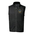 thumbnail image 2 of Men's-Cutter & Buck  Heather Charcoal LA Galaxy Big & Tall Mainsail Sweater-Knit Full-Zip Vest, 2 of 3