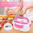 thumbnail image 3 of Pink Electric Heating Lunch Box — Portable 11V Food Warmer for Home & Office, 3 of 8