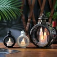 thumbnail image 5 of Christmas Lanterns Decorations Christmas Tree Home Decoration Lamp Simulated Large Lantern Flame Christmas Decorations Indoor (Not Include Battery), 5 of 6