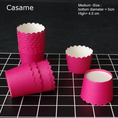 50pcs Solid Color Baking Cupcake Liners - Cake Cups Candy Cups Paper Dessert Cups for Rainbow Party and Birthday Favor DIY