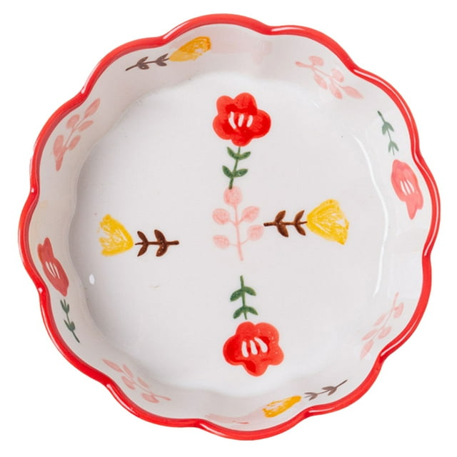Ceramic Salad Bowl Dessert Bowl Adorable Pattern Wave Bowl Breakfast Bowl